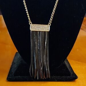 Elegant Gold and Silver Tassel Necklace